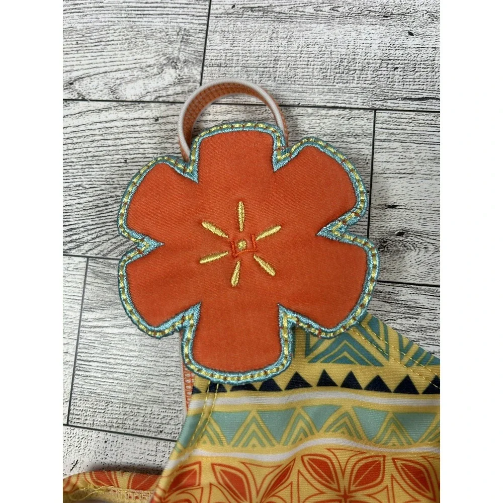 Girls Disney Swimsuit Princess Moana One‎ Piece  Swimwear Size 7/8 Flower